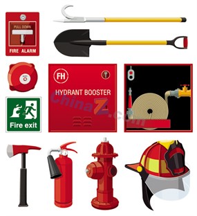 安全消防器材矢量素材下载